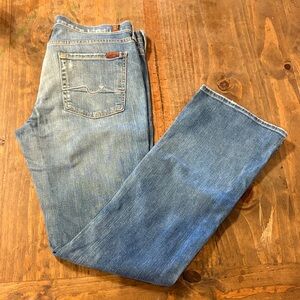 Vintage 7 For All Mankind Light Blue Straight Jeans